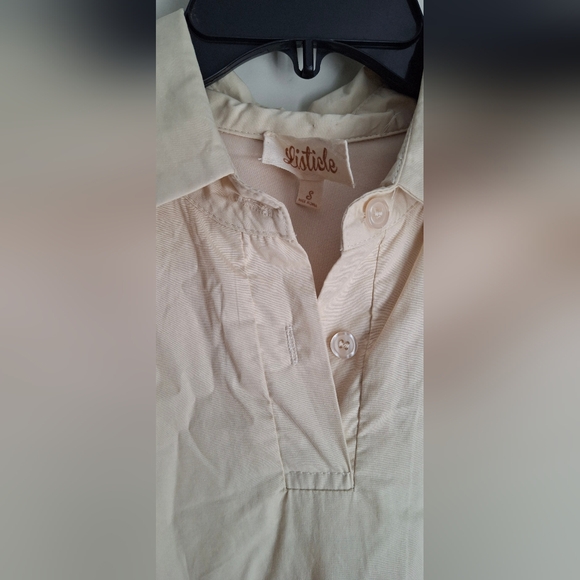 Listicle woven mini flowy dress tan size small bohowesternbasoc neutral casual - Picture 3 of 8